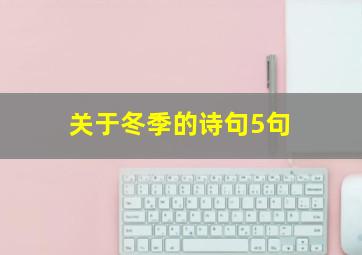 关于冬季的诗句5句