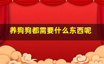 养狗狗都需要什么东西呢