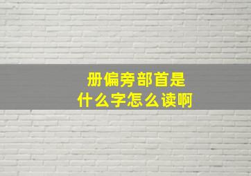 册偏旁部首是什么字怎么读啊