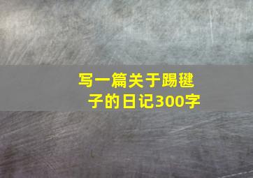 写一篇关于踢毽子的日记300字