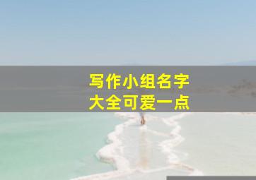 写作小组名字大全可爱一点