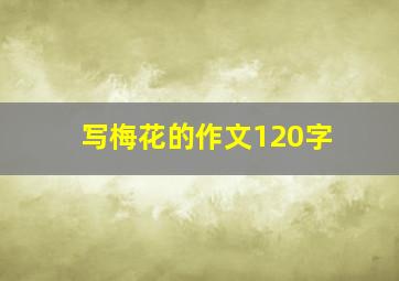 写梅花的作文120字