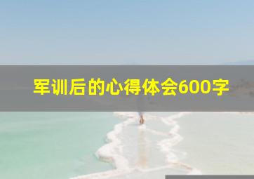 军训后的心得体会600字