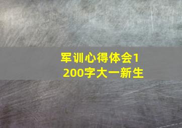 军训心得体会1200字大一新生