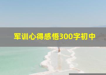 军训心得感悟300字初中