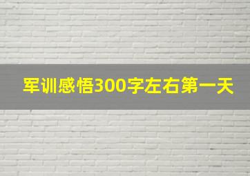 军训感悟300字左右第一天