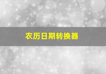 农历日期转换器