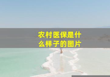 农村医保是什么样子的图片