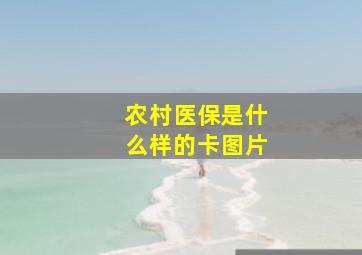 农村医保是什么样的卡图片