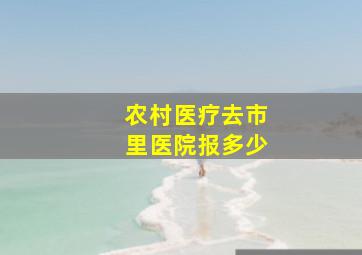 农村医疗去市里医院报多少