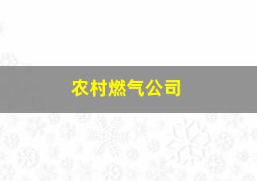 农村燃气公司