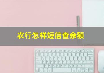 农行怎样短信查余额