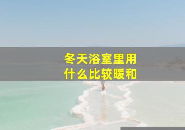 冬天浴室里用什么比较暖和