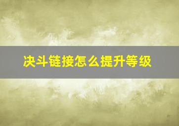 决斗链接怎么提升等级