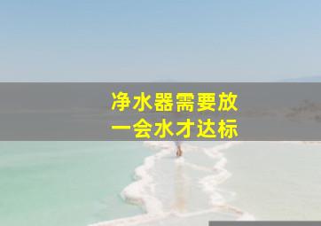 净水器需要放一会水才达标