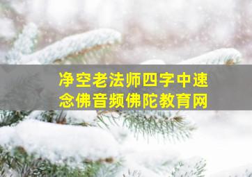 净空老法师四字中速念佛音频佛陀教育网