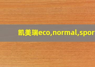 凯美瑞eco,normal,sport