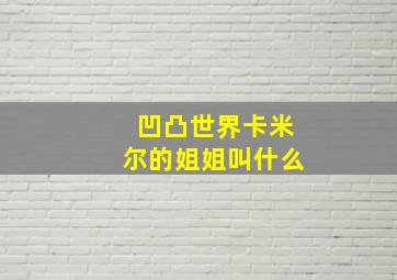 凹凸世界卡米尔的姐姐叫什么