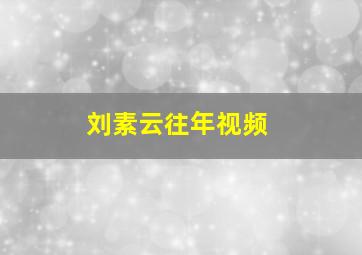 刘素云往年视频