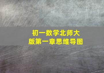 初一数学北师大版第一章思维导图