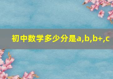 初中数学多少分是a,b,b+,c