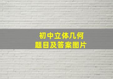 初中立体几何题目及答案图片