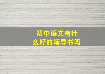 初中语文有什么好的辅导书吗