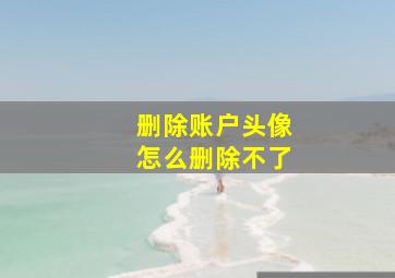 删除账户头像怎么删除不了