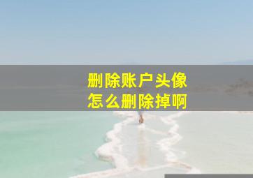 删除账户头像怎么删除掉啊