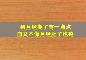 到月经期了有一点点血又不像月经肚子也疼