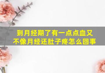 到月经期了有一点点血又不像月经还肚子疼怎么回事