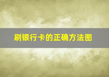 刷银行卡的正确方法图