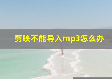 剪映不能导入mp3怎么办