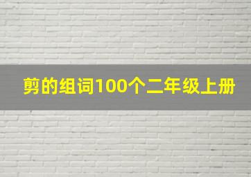 剪的组词100个二年级上册