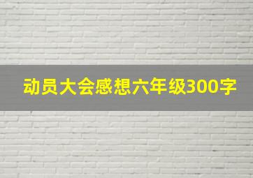 动员大会感想六年级300字