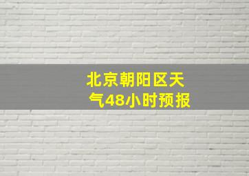 北京朝阳区天气48小时预报