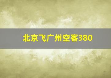 北京飞广州空客380