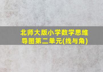 北师大版小学数学思维导图第二单元(线与角)