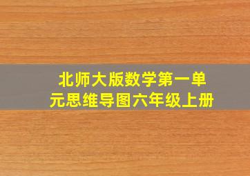 北师大版数学第一单元思维导图六年级上册