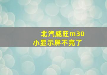 北汽威旺m30小显示屏不亮了