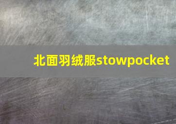 北面羽绒服stowpocket