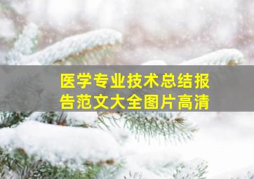 医学专业技术总结报告范文大全图片高清