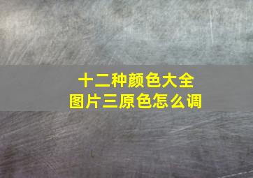 十二种颜色大全图片三原色怎么调