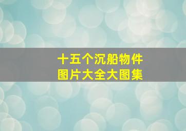 十五个沉船物件图片大全大图集