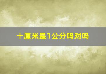 十厘米是1公分吗对吗