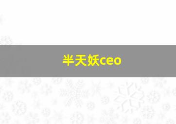 半天妖ceo