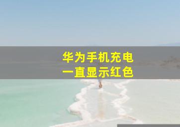 华为手机充电一直显示红色