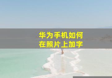 华为手机如何在照片上加字