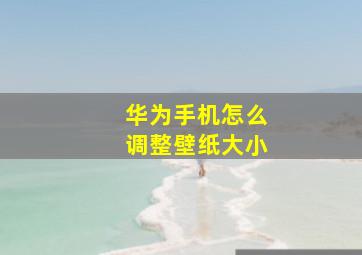 华为手机怎么调整壁纸大小