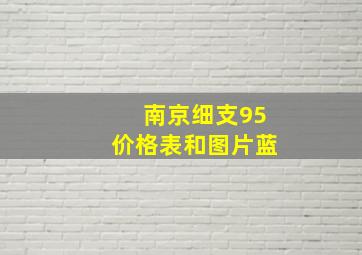 南京细支95价格表和图片蓝